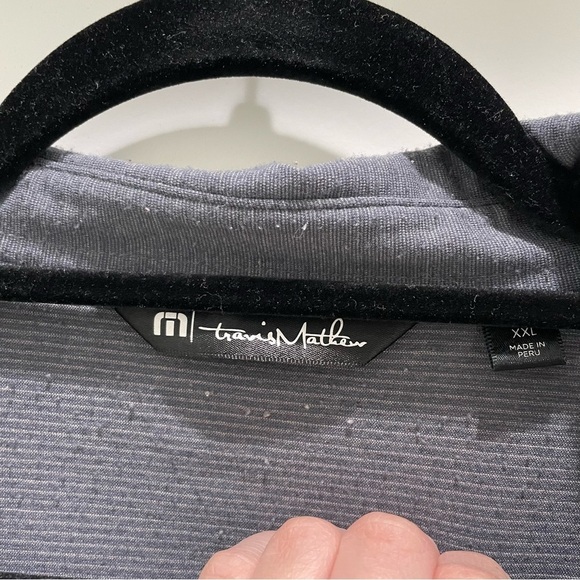 Travis Mathew Grey Prima Cotton Short Sleeve Polo - Picture 4 of 7